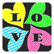 Vier gekleurde harten