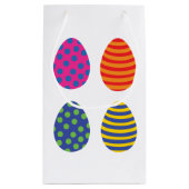 Vier gekleurde paaseieren klein cadeauzakje (Achterkant)