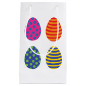 Vier gekleurde paaseieren klein cadeauzakje (Voorkant)