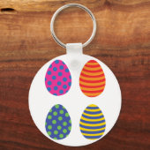 Vier gekleurde paaseieren sleutelhanger (Voorkant)