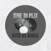 Vier gekweekte Bowls-Afbeeldingen, ijzer op etiket Labels (Design 1)