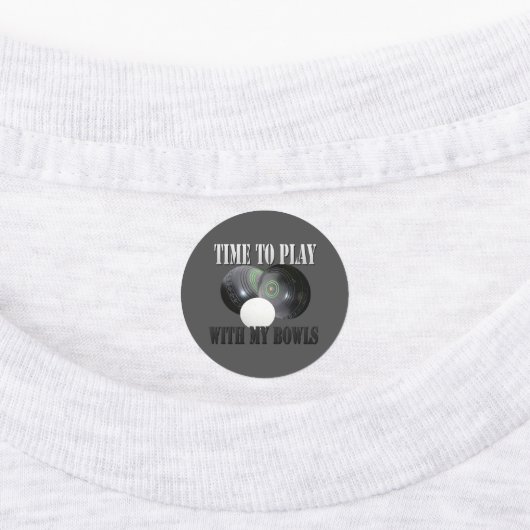 Vier gekweekte Bowls-Afbeeldingen, ijzer op etiket Labels (Aangebracht)