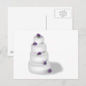 Vier gelaagde bruiloft met lavender-Rozen Briefkaart (Voorkant / Achterkant)