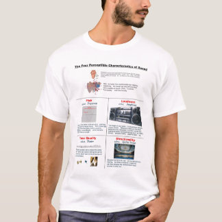 Vier geluidskenmerken t-shirt