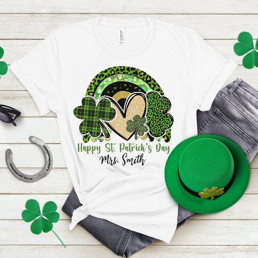 Vier geluk & liefde: gepersonaliseerde St. Patrick T-shirt