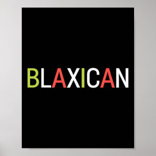Vier gemengde Afro-Mexicaanse Blaxican-erfenis Poster