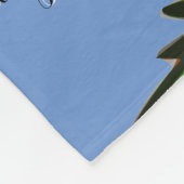 Vier generatie foto stamboom tekening blauw fleece deken (Hoek)