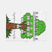 Vier generaties fotostamboom tekening fleece deken (Voorkant (Horizontaal))