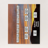 Vier generaties stamboom op Oranje zonsondergang f Legpuzzel (Verticaal)