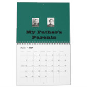 Vier Generation Photo Family Tree Agenda Kalender (Mar 2027)