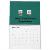 Vier Generation Photo Family Tree Agenda Kalender (Mar 2026)