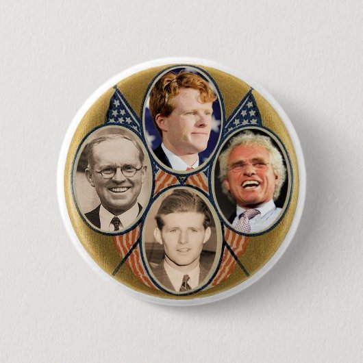 Vier Generatrions van Joe Kennedys Ronde Button 5,7 Cm (Voorkant)