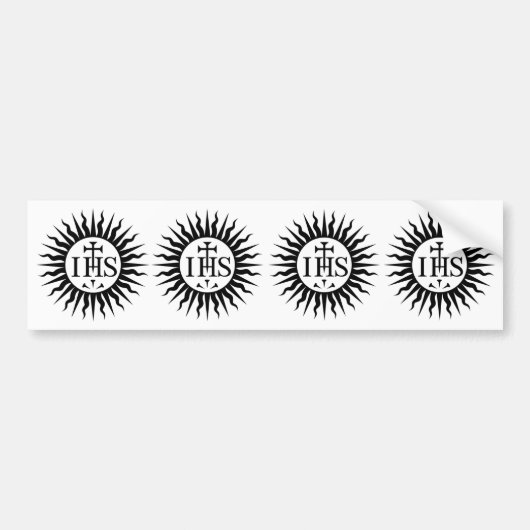 VIER Genootschap van Jezus (jezuïeten) Bumpersticker (Voorkant)