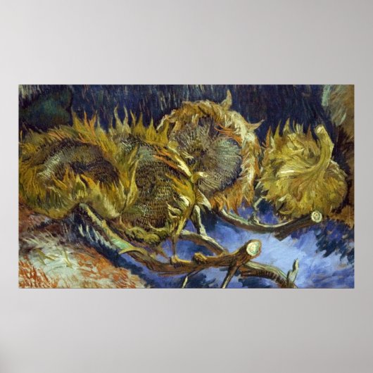 Vier gesneden zonnebloemen - Van Gogh - C1887 Poster (Voorkant)