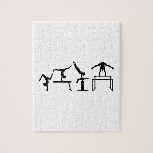 Vier gevecht Quadrathlon Gymnastiek Legpuzzel (Verticaal)
