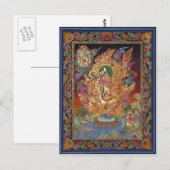 Vier-gewapend Briefkaart van Ganesh (Voorkant / Achterkant)