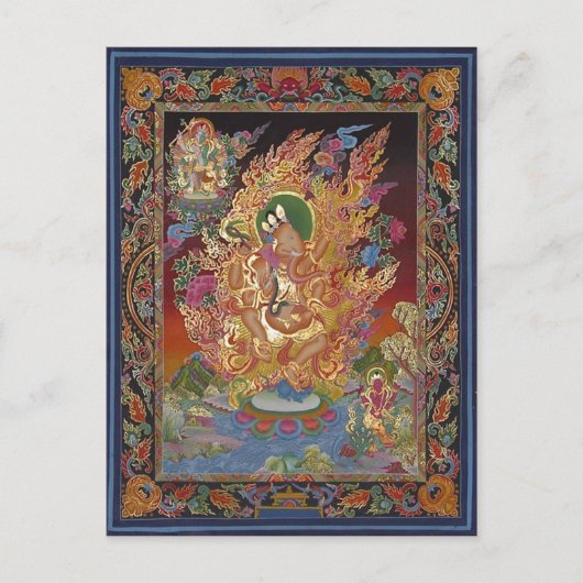 Vier-gewapend Briefkaart van Ganesh (Voorkant)