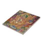 Vier-gewapende Ganesh Tile Tegeltje (Zijkant)