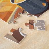 Vier gezellige nachten gebreide deken en warm legpuzzel (Zijkant)