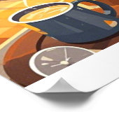 Vier gezellige nachten gebreide deken en warm poster (Hoek)