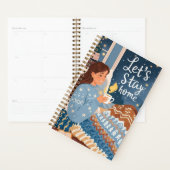 Vier gezellige nachten gebreide deken planner (Display)