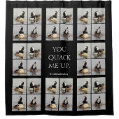 Vier gezichten van Hooded Mergansers Sierkussen Douchegordijn (Voorkant)