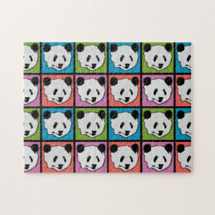 Vier Giant Panda-Beren Legpuzzel