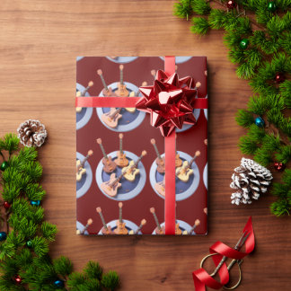 Vier gitaren cadeaupapier