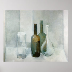 Vier glazen objecten poster