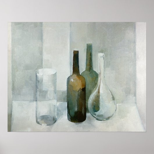 Vier glazen objecten poster (Voorkant)