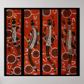 Vier Goanna Dreaming Poster (Voorkant)