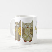 Vier Gold Owls Coffee-Mok Koffiemok (Voorkant links)