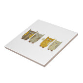 Vier Gold Ownership keramische tapijten Tegeltje (Zijkant)