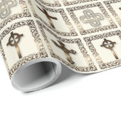 Vier Golden Crosses Cadeaupapier (Rol Hoek)