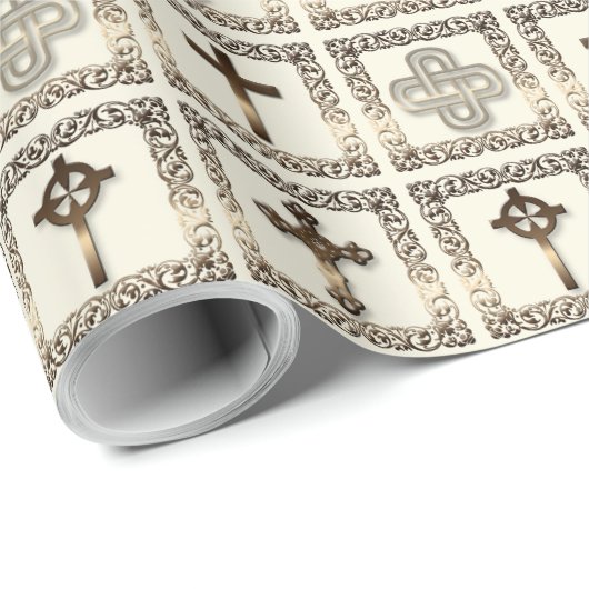 Vier Golden Crosses Cadeaupapier (Rol Hoek)