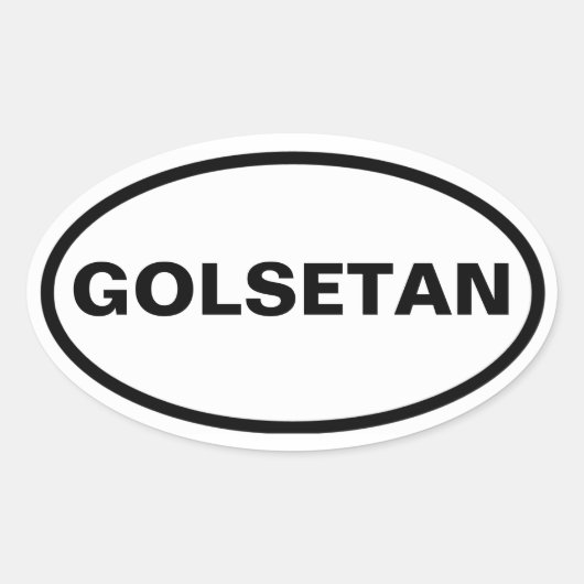 VIER "Golestan" Ovale Sticker (Voorkant)