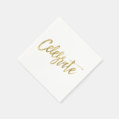 Vier gouden folieservetten servetten (Hoek)