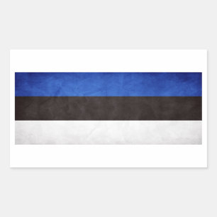 VIER Grange Estonia National Flag Rechthoekige Sticker