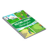 Vier grappige golfterreinen notitieboek (Rechterzijde)