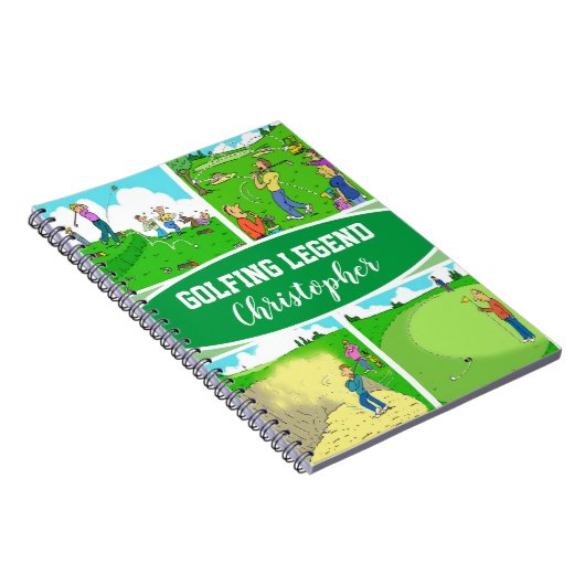 Vier grappige golfterreinen notitieboek (Rechterzijde)