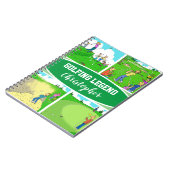 Vier grappige golfterreinen notitieboek (Linkerzijde)