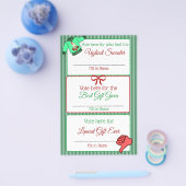 Vier grappige kerstspelletjes flyer (Enkel)