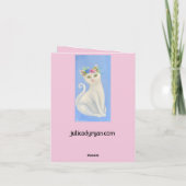 Vier grillige katten kaart (Achterkant)