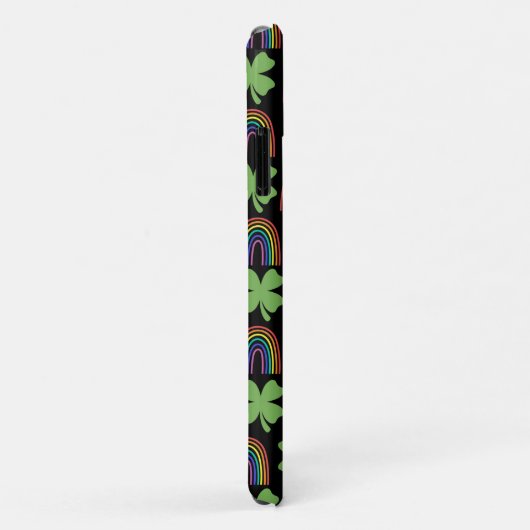 Vier groene bladluiken met Rainbows-patroon Case-Mate iPhone Case (Achterkant/rechts)