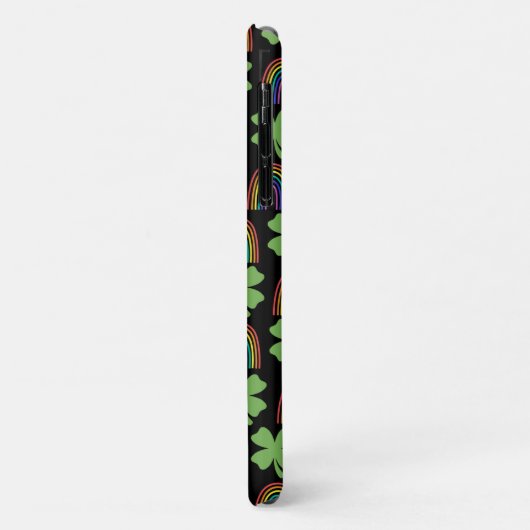 Vier groene bladluiken met Rainbows-patroon Case-Mate iPhone Case (Achterkant/links)