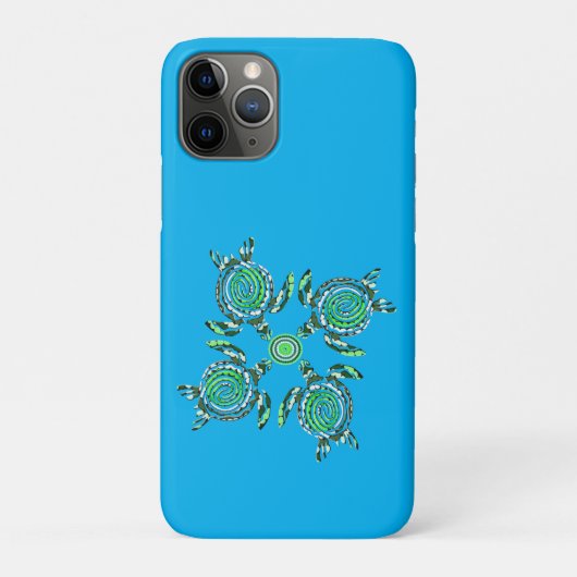 Vier groene schildpadkunst, Case-Mate iPhone case (Achterkant)