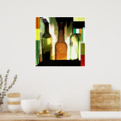 Vier groene velden poster (Keuken)