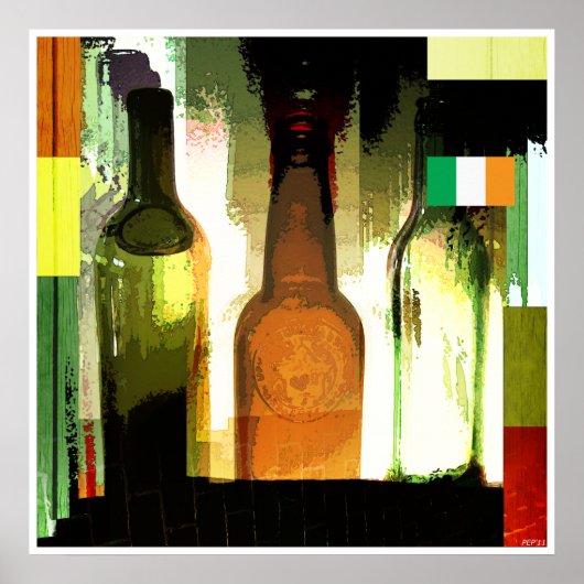 Vier groene velden poster (Voorkant)