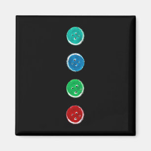 Vier Groovy Buttonnen Blue Cat Fun Halloween Custo Magneet