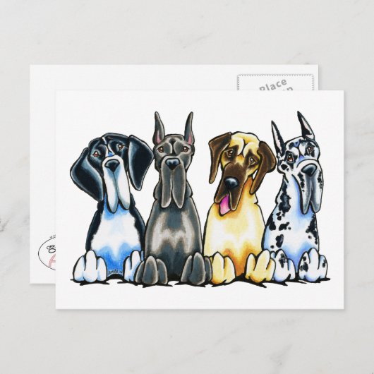 Vier Grote Denen Briefkaart (Voorkant / Achterkant)